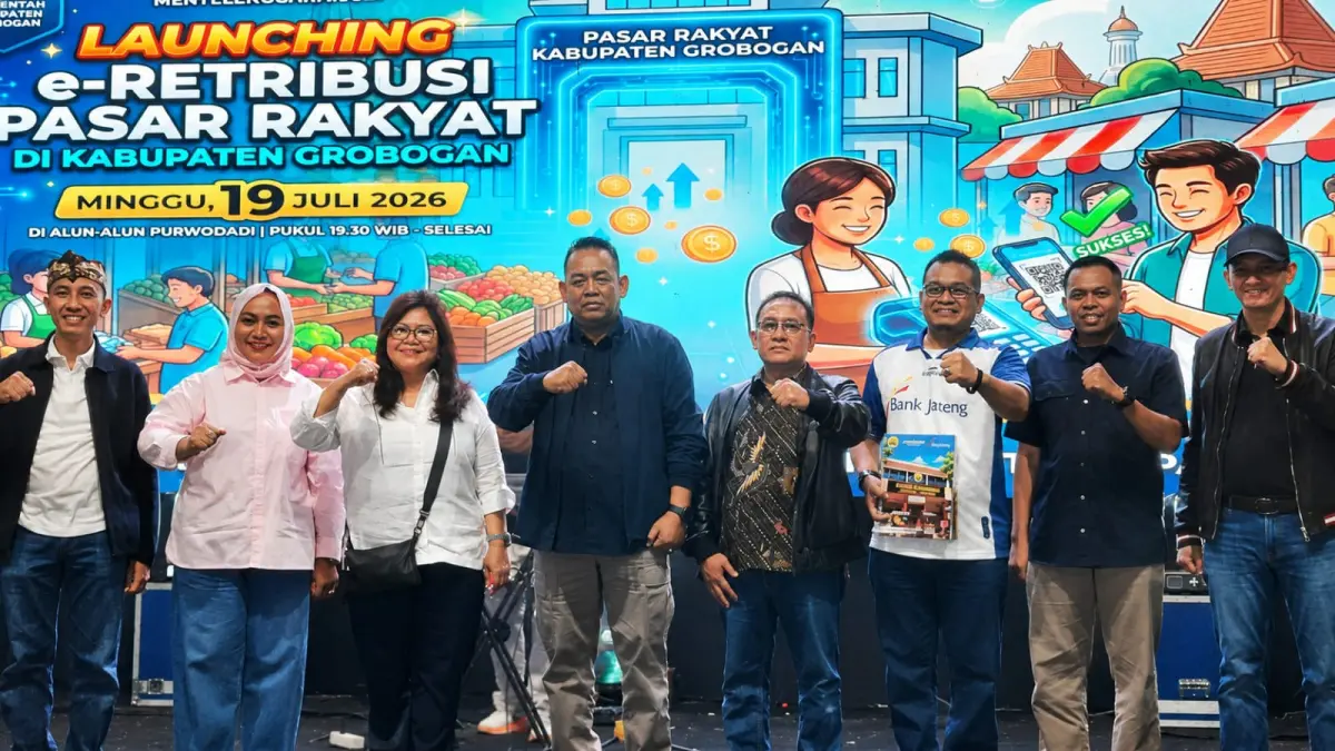 launching e retribusi di tujuh pasar di grobogan resmi di lauching di alun alun purwodadi 7d2Qz